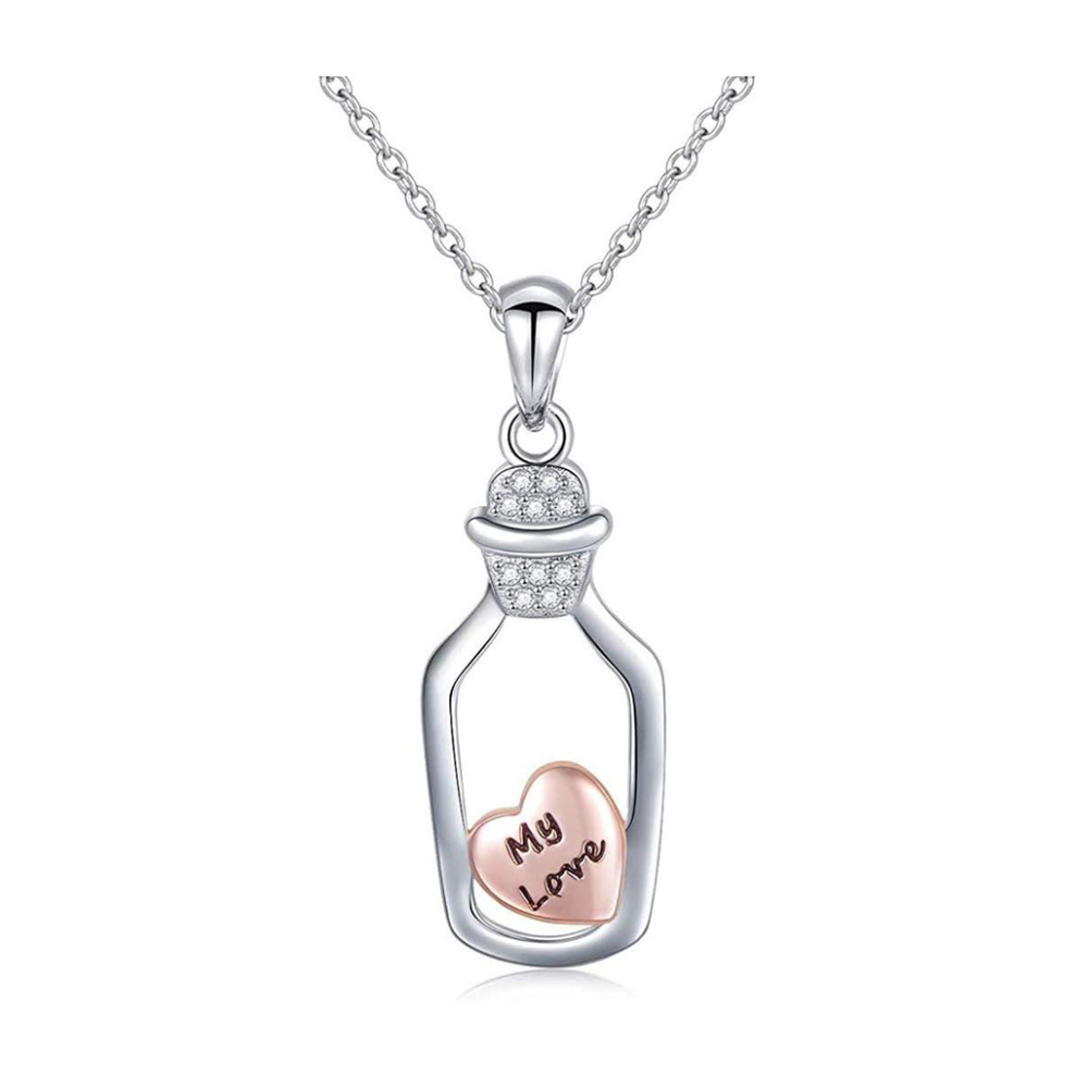 LOVE in a BOTTLE S925 Sterling Silver Necklace